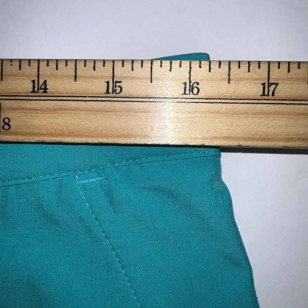 Adidas‎ Golf Mens Size 32 Spell Out Stretch Flat Front Golfing Chino Shorts Teal